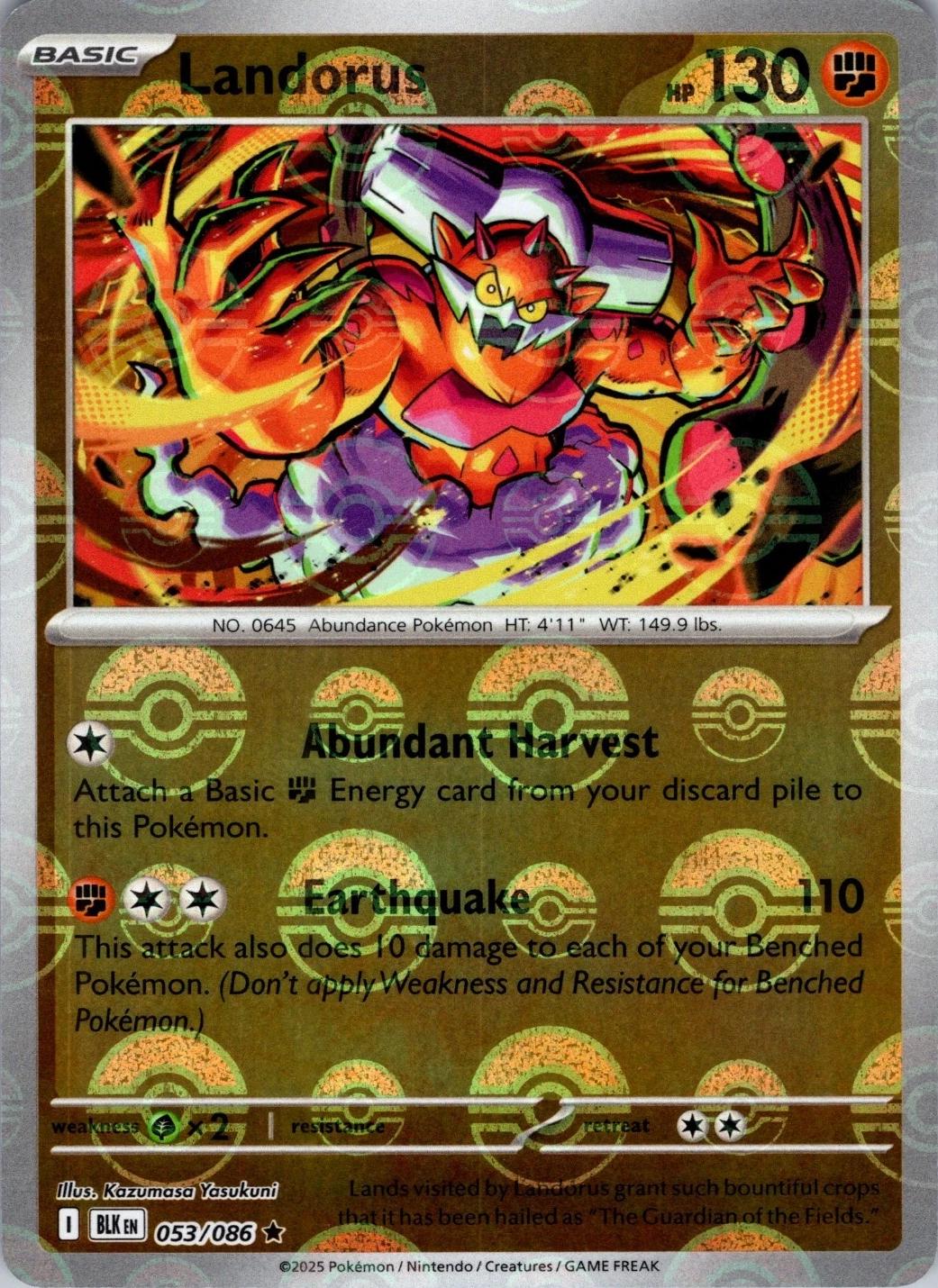 Black Bolt Landorus [Poke-Ball] Pokémon card